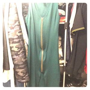 Front Zip Midi Dress